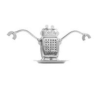 Cocoarm Boule d'infuseur à thé en Acier Inoxydable, Passoire à thé en Forme de Robot avec Bouton d'ouverture Facile et Plateau 'égouttement pour Cuisine, Bureau, Maison de