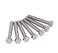 Cocoarm Boulon Hexagonal A2 70 Boulon à Tête Hexagonale en Acier Inoxydable M10x1,5 DIN 933 Entièrement fileté 20 Pièces pour l'ingénierie de Construction Panneaux de Carrosserie Automobile Maison