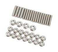 Cocoarm Boulons de Carte de Poêle Kit Durci 304 Vis en Acier Inoxydable Écrous Remplacement de Chevy 283 327 350 400 avec Précision de Surface Polie Résistante à la Chaleur Usinée