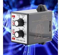 Cocoarm Bouton de Relais de Minuterie, Relais de Commutation Horaire AC110V 220V CMOSIC Timer 16 Combinaisons de Temps, Charge 5A pour Panneaux de Commande, Techniciens en Automatisation d'équipement