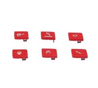 Cocoarm Bouton du Panneau de Commutateur de Changement de Vitesse, Cache en ABS, Garniture de Remplacement, 6 Pièces, Finition Peinte, Installation Facile par Encliquetage, pour Conduite (rouge)
