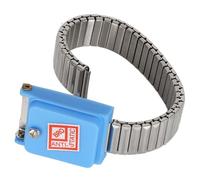 Cocoarm Bracelet sans Fil ESD Bracelet de Poignet sans Fil à Décharge Statique Réglable en PU et Acier Inoxydable de 19 Cm à Faible Résistance pour Atelier de Réparation de Téléphone en Usine