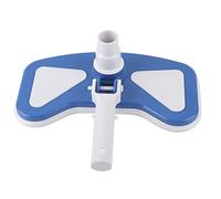 Cocoarm Brosse à Tête D'aspirateur de Piscine, Conception Incurvée de 12 | Plastique Bleu Blanc, Convient au Nettoyage du Sol de la Piscine, Poignée Remplaçable Incluse