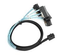 Cocoarm Câble Adaptateur Cordon de Serveur Interne Mini SAS SFF 8643 vers 4X SFF 8482 29 Broches 1 Mètre Processus de Moulage 6 Gbit/s pour Connexion de Disque Dur dans un Ordinateur Individuel