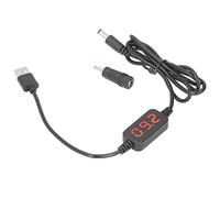 Cocoarm Câble Convertisseur USB Boost Câble USB Boost ABS avec Affichage Numérique Entrée 5 V Cordon de 116 Cm pour Batterie Externe, Routeur, Modem, Alimentation de Secours et Utilisation du