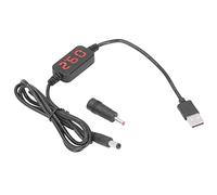 Cocoarm Câble Convertisseur USB Boost Câble USB Boost ABS avec Affichage Numérique Entrée 5 V Cordon de 116 Cm pour Batterie Externe, Routeur, Modem, Alimentation de Secours et Utilisation du