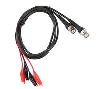 Cocoarm Câble de la Sonde de Test BNC, 2PCS BNC à Double 50Ω Cooxial Leads pour l'équipement de Mesure de l'oscilloscope, Fiable pour les Tests électriques, Conception Durable en Rouge et Noir et