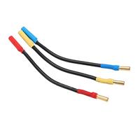 Cocoarm Câble D'extension Banana Plug, Fil en Silicone 4mm 13cm avec Connecteurs Résistants à la Chaleur, pour Voitures RC, Bateaux, Avions, Connexion Moteur ESC