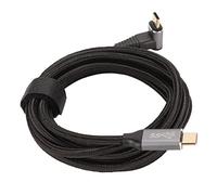 Cocoarm Câble USB C à 90 Degrés, Cordon de Type C plaqué Or à Angle Droit avec Charge Rapide PD 100 W, Transfert de Données 10 Gbit/s pour Steam Deck et Connexion VR (200 cm)