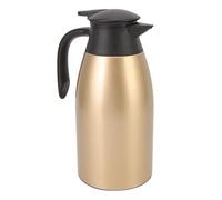 Cocoarm Caféière en Acier Inoxydable, Pot à Thé Isolé Sous Vide de 2 Litres avec Couvercle Étanche et Robinet, pour Distributeur de Boissons Chaudes et Froides au Café Bureau Fête (GOLD)