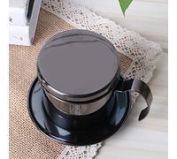 Cocoarm Cafetière Goutte à Goutte Vietnamienne, Filtre à café Portable en Acier Inoxydable 304 avec Conception Détachable pour le Bureau à Domicile, le Camping, Brassage Rapide (Couleur Noir Ti)