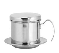 Cocoarm Cafetière Vietnamienne Portable Filtre à Café en Acier Inoxydable Pot à Dégoulinement de Café Détachable pour un Entretien Facile Réutilisable pour Maison Cuisine Bureau (SILVER)