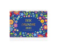 Cocoarm Calendrier de Bureau 2023, 19x23cm Design Floral (#4) | Calendrier de bureau à trois volets, papier couché de 250 g, pages de planification inscriptibles, suivi du calendrier des