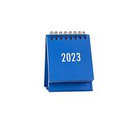 Cocoarm Calendrier de Bureau Miniature 2023, Blanc 75x103mm (#3) | Planificateur à spirale de 17 mois, support de bureau pliable, papier couché lisse, bureau, école, maison