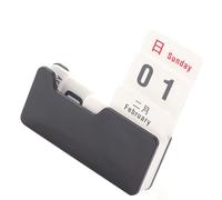 Cocoarm Calendrier de Bureau PS et PP Calendrier de Bureau 100 X 21 X 44 Mm Réutilisable Conception de Bloc Modifiable Affichage de Date Portable pour, Maison, Salon, étudiants (BLACK)
