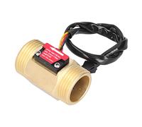 Cocoarm Capteur de Débit D'eau Compteur de Débit D'eau Débitmètre D'eau YF-B10 Filetage Mâle en Laiton 1,3 Pouce Signal D'impulsion NPN pour Chauffe-eau Distributeur Automatique