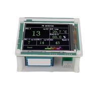Cocoarm Capteur de qualité de l'air en Acrylique PCB, Détecteur de qualité de l'air PM1 0 PM2 5 PM10, Moniteur de Température et d'humidité 32 à 122 Fahrenheit, écran TFT USB pour Maison, Bureau,
