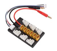 Cocoarm Carte de Charge Parallèle, Carte de Chargeur d'équilibre ABS pour Batteries XT30 1S à 3S, Fusible 30A, Charge 6 Paquets en Parallèle, pour Le Chargement de Batterie IMAX B6 RC Hobby