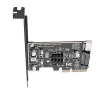 Cocoarm Carte d'extension PCI Express, Carte d'extension PCB PCIe vers USB 20 Gbit/s USB 3.2 Gen2x2 Type E Avant Type C, Pilote, PCIe X4 X8 X16 pour Mise à Niveau de Construction de PC de Bureau