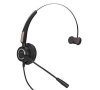 Cocoarm Casque H500 Prise 3,5 Mm Casque d'ordinateur ABS et Tuyau Métallique avec Microphone Réglable à 360 Degrés Coussin d'oreille en Mousse à Mémoire de Forme pour la Communication de Bureau de
