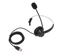 Cocoarm Casque USB pour Entreprise, Oreillette Noire Réduction de Bruit | Modèle H360D-USB, sensibilité 105 dB, microphone flexible, coussinets d\'oreille souples, utilisation en centre d\'appels