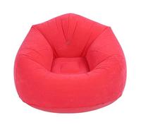 Cocoarm Chaise de Salon Gonflable Boule de canapé Pliant Portable avec Un Matériau de Flocage Doux pour Les Pique-niques de Camping en Plein Air (Rouge)