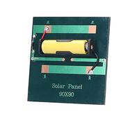 Cocoarm Chargeur de Panneau Solaire Panneau de Charge Solaire en Polysilicium 1 W DC2 V 0 à 500 MA pour 1 Batterie AA,2 V Alimentation de Secours Extérieure de Charge Portable 90 X 90 Mm
