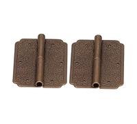 Cocoarm Charnière Chinoise en Laiton pour Armoire, 2 Ensembles de Matériel de Meubles Rétro Antique avec Sculptée, Joint à Double Broche 8 X 5,5 Cm pour Boîte à Bijoux, Armoire, Boîte en Bois