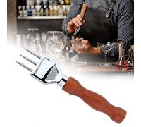 Cocoarm Ciseau à Glace, Outil de Sculpture sur Glace, Acier Inoxydable, Manche en Bois, 18 Cm, for Usage sur