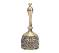 Cocoarm Cloche de Service Vintage en Alliage de Zinc, Bronze Antique | Sonnerie Claire pour Appel de Repas ou Animaux, Décoration de Table Style Européen, Utilisation Scolaire Bureau ou Bar