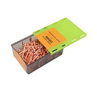 Cocoarm Clous en Fer à Cheval Clous de Sabot Plaqués Cuivre 250 Pièces avec Boîte en Plastique Haute Résistance à la Traction Épinglage Précis Pliage Facile pour Ferrer Les Chevaux Fermes d'élevage