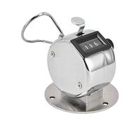 Cocoarm Compteur de Comptage à 4 Chiffres Compteur de Comptage Manuel en Acier Inoxydable ABS 1 à 9999 Clicker Mécanique avec Bague d'affichage en Verre pour Les écoles, Les événements Sportifs, Les