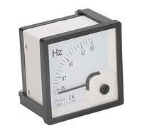 Cocoarm Compteur de Fréquence AC Testeur de Fréquence ABS AC380V 45 à 55 Hz Précision de Classe 1,5 72 X 72 Mm Montage sur Panneau pour Armoires de Commande de Distribution d'énergie Systèmes