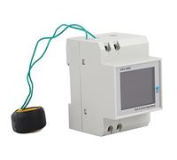 Cocoarm Compteur de Puissance de Courant Alternatif, Moniteur de Puissance monophasé de Type Rail ABS avec écran LCD, Lectures 6 en 1, CT Externe 0 à 100 A, pour Panneaux, équipements d'ateliers
