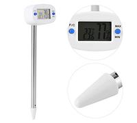Cocoarm Compteur de Sol Numérique Test Très Précis des Tests LCD Pratiques Affichage de Conception Facile à Utiliser Minimètre de Température de Sol électronique Léger Léger pour Les Plantes de