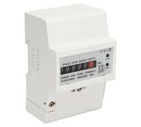 Cocoarm Compteur d'électricité, Compteur d'énergie monophasé Rail DIN 230 V 5 A Mécanique ABS avec Indicateurs LED de Précision de Niveau 1 pour la de la Consommation électrique de l'atelier à