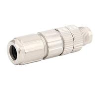 Cocoarm Connecteur Industriel M12, Tout en Métal, Codage X, Embase Mâle à 8 Broches, Isolant PA66 pressé à Froid, Pièces de Câblage Ethernet Haute Fréquence 3A pour Connexion de Câble AC DC