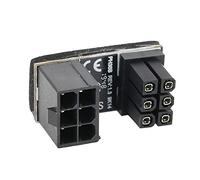 Cocoarm Convertisseur d'interface d'alimentation PH36B ABS 6 Broches, Adaptateur 'Alimentation à 180 Degrés pour Boîtier PC, Routage de Câbles, Petite Taille, Installation Facile, Changement de