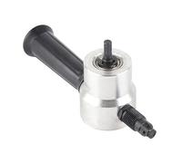 Cocoarm Coupe-tôle à Double Tête, Accessoire de Foret de Grignoteuse ABS en Alliage d'aluminium, Tige Hexagonale de 6 Mm, Coupe d'angle, Secousse Réduite, pour l'usinage de de Métal et le Travail