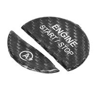 Cocoarm Couvercle de Bouton d'arrêt de Démarrage du Moteur Garniture de Commutateur d'allumage en Fibre de Carbone 2 Pièces de Remplacement pour Classe S W223 W206 pour la Protection