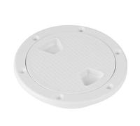 Cocoarm Couvercle de Trappe de Pont en ABS Marin, Couvercle Rond étanche avec Joint Torique, 4 Pouces 6 Pouces 8 pour Accès au Bateau de Yacht RV (4 (ID 102 mm, épaisseur 3,8 mm))