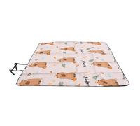 Cocoarm Couverture de Pique-Nique Imperméable et Pliable, Tapis de Pique-Nique Pliant Portable épaissi en Tissu Oxford en Polyester Doux pour Le Camping, la Plage et L’extérieur (200 * 200 cm)