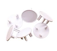 Cocoarm Couvre-Couvercle de Sortie de 3 Trous Couvercle de Bouche de sécurité Protector pour bébé avec des Matériaux ABS Fixation de la Poussière (Forme ronde blanche)