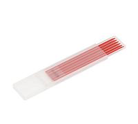 Cocoarm Crayon de Menuisier Recharge 24Pcs 2.8mm Mine Graphite Crayon de Travail du Bois Remplacement de Crayon de Construction avec Boîte de Rangement pour Dessin Écriture Marquage (rouge)