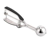 Cocoarm Cuillère à Crème Glacée Cuillère à Crème Glacée en Acier Inoxydable 304 Balle à Melon en Métal avec Poignée à Ressort Poli Miroir pour Biscuits aux Fruits Sorbet Boulettes de Viande (44mm)
