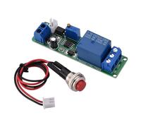 Cocoarm DC 12V Module Relais Temporisé, Interrupteur à Délai Réglable 1-10 Secondes avec Bouton de Déclenchement pour Équipements D'Automation, Développement PLC, Domotique Intelligente