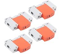 Cocoarm Dispositif de Protection contre les Surtensions 1P PC Protecteur de Surtension sur Rail DIN AC 420 V RMU1 C60 avec Fenêtre Indicatrice Conception Modulaire Boîtier Ignifuge pour la (Imax：40kA)