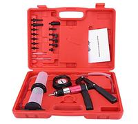Cocoarm Dispositif de Purge de Frein, Kit de Purge de Frein, Manomètre, Testeur de Pompe à Vide Manuelle avec Adaptateurs, Outil de Remplacement de Liquide de Frein pour Voiture, Moto,