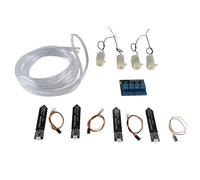 Cocoarm Dispositif d'irrigation Automatique Tuyau en PVC Système d'arrosage Automatique Relais à 4 Canaux Kit 'arrosage pour Plantes à 4 Pots avec Capteurs 'humidité du Sol et Mini Pompe pour