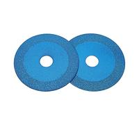 Cocoarm Disque de Coupe en Verre Lame de Scie Diamantée 2 Pièces en Acier à Haute Teneur en Manganèse et Diamant 100 Mm X 20 Mm X 1 pour Couper, Chanfreiner, Polir les Carreaux de Verre, Céramique,